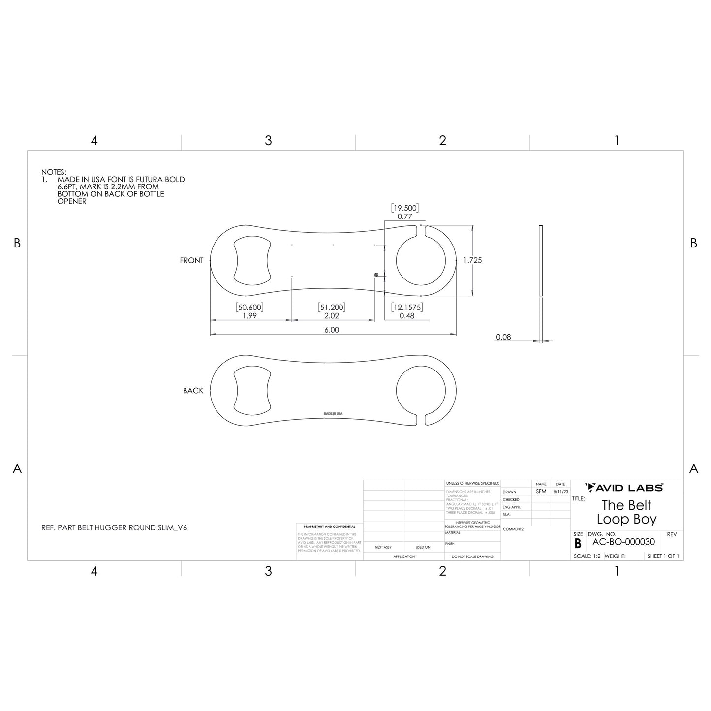 Belt Loop Boy Bottle Opener